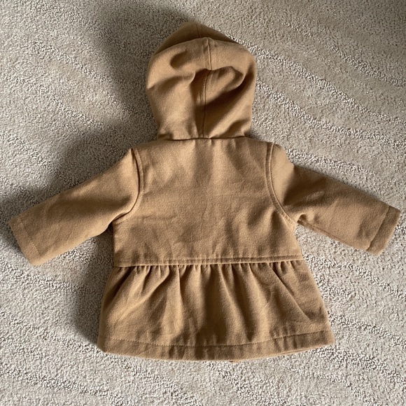 Old Navy Baby Infant Girl Khaki Pea Coat 3-6 months - Picture 6 of 6